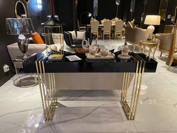 Brass Console Black